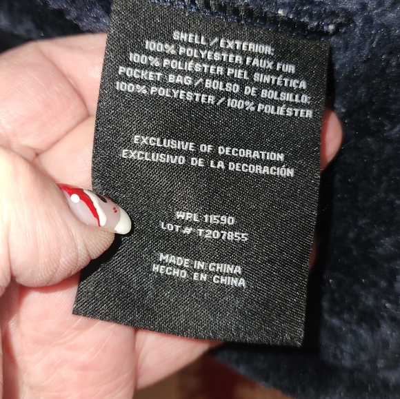 32° HEAT Women's Cozy Navy Blue Fleece Zip-Up Hoodie - Picture 10 of 12